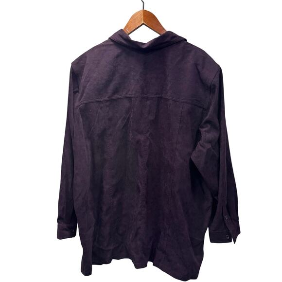 Avenue Women’s Plus Shirt sz 4X 26/28 Sueded Oversized #H941 - Picture 6 of 7